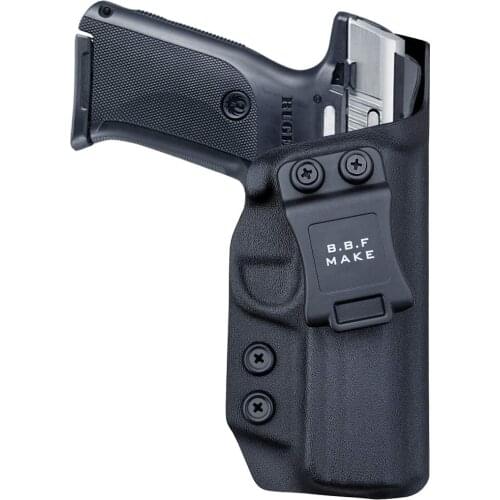 B.B.F Make IWB Kydex Gun Holster for Ruger SR9 / SR9C / SR40 / SR40C Pistol - Inside Waistband Concealed Carry Case