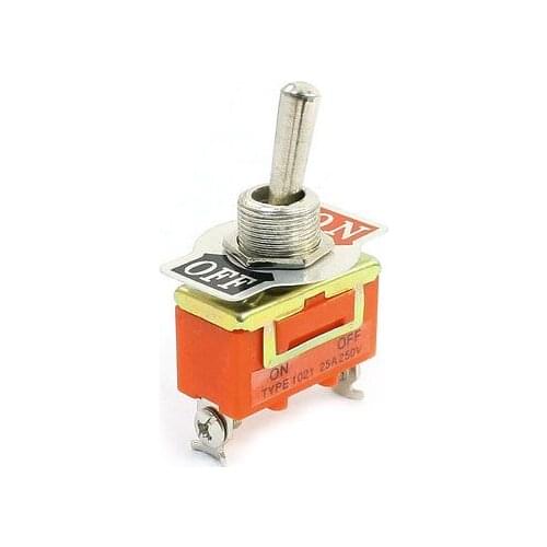 Panel Mounted 2 Terminal SPST ON-OFF Toggle Switch 250V 25A