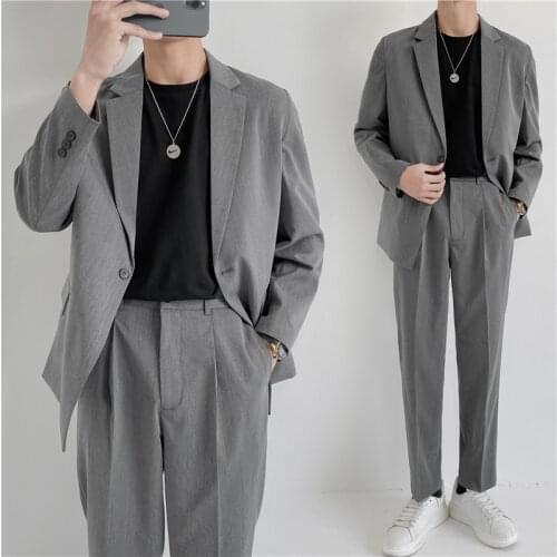 Jackets+Pants)2021 Brand clothing Men women 2 Pieces Classic Suit Sets Black Men Business Suits Sets Spring Autumn Wedding Set