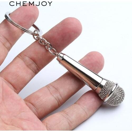 Mini Alloy Microphone Key Chain Thank You Party Favors for Guests Souvenirs Party Gifts Event Birthday Party Gift Ideas