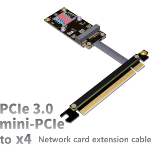 Mini PCIe x16 Extension Cable Riser Card mpcie to 16x PCI-Express 3.0 PCIE Extender PCIe3.0x1 8G/bps