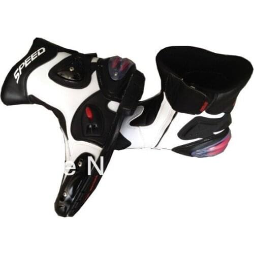 Motorcycle boots Racing Boots,Motocross Boots,Motorbike boots SIZE: 40/41/42/43/44/45 White