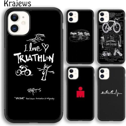 Krajews Triathlon Tri Life soft Phone Case Cover For iPhone 5s SE 2020 6s 7 8 plus X XS XR 11 12 mini pro max coque Shell