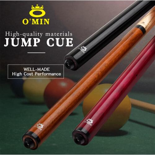O'Min Billiard Jump Cue 13.9mm 10oz 105cm Crystal Tip 3 Choices North American Ash Wood Shaft Handmade Billiard Jump Cue Stick