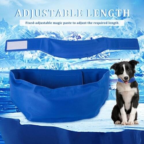 Dog Pet Cooling Bib Summer Cool Ice Pad Heatstroke Dog Ice Bag Collar Adjustable Cooling Collar Bib Summer Dog Supplies S/M/L/XL