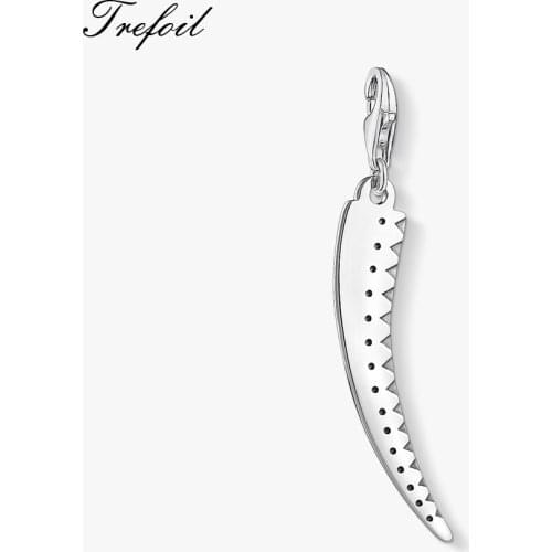 Tiger Tooth Charm Pendant 2019 Winter Brand New Fashion Jewelry 925 Sterling Silver Vintage Gift For Women Fit Bracelet