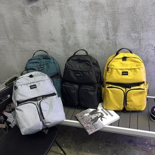 Korean Style Fashion Womens Backpack Multi-pocket Large Capacity Schoolbag For Girls Nylon Waterproof Travel Bags