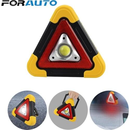Car LED Work Light Alarm Lamp Triangle Warning Sign Emergency Breakdown Portable Flashing Light On Hand Road Safety