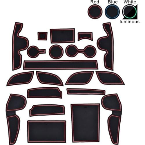 Silica Gel Car Door Groove Mat Nonslip Dustproof Gate Slot Pad Cup Pad For Hyundai Tucson 2016 2017 2018 2019 Car Interior Parts