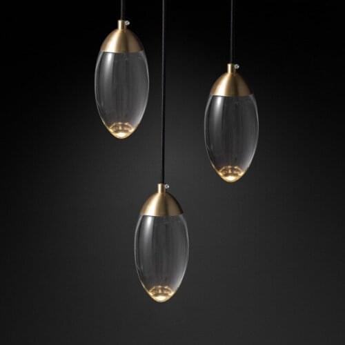 Nordic Modern Pendant Lights Rystal Ball LED Living Room Bedroom Kitchen anging Lamps Luminaria Decor Copper Lighting Fixtures