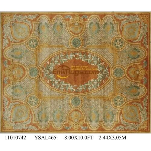 Thick And Plush Savonnerie European Rug Vintage Belgian Savonnerie Rug Rug Wool Nice Handmade French Chic Folk Art