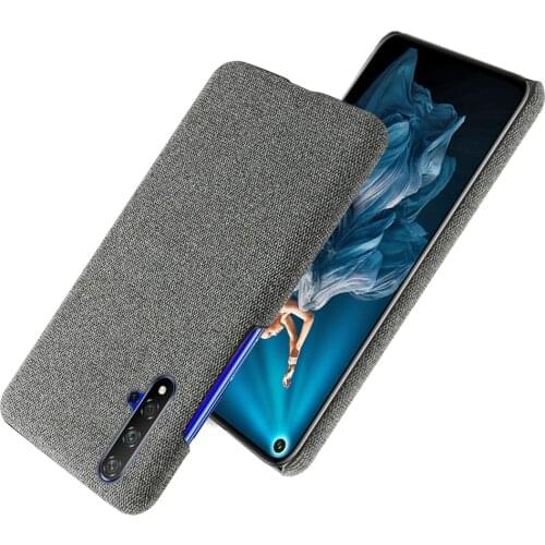 Slim Cloth Texture Fitted Cover For Huawei Honor 20 Case Fabric Ultrathin Antiskid Anti-fall Capa For Huawei Honor 20 Honor20