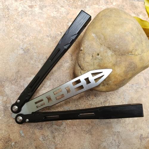 TheOne Alien Butterfly Practice Throwing Knife Black D2 Not Sharp 6061 Aviation Aluminum Handle Camping Survival Outdoor Tools