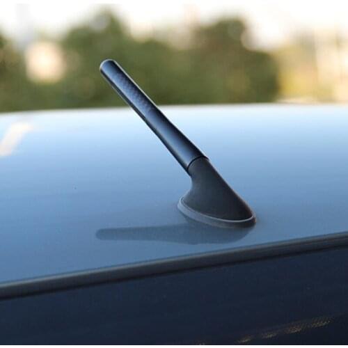 Universal Carbon Fiber Short Antenna Aerials For Mitsubishi ASX Outlander Lancer Evolution Pajero Eclipse Grandis FORTIS