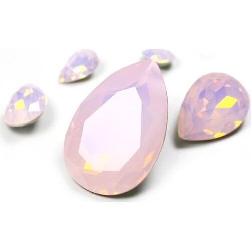 Tear Drop Shape Shiny Diamond DIY Crafts Crystal For Dresses Clothes Bags All Size Colorful Pointback Glue On Rhinestones 3D