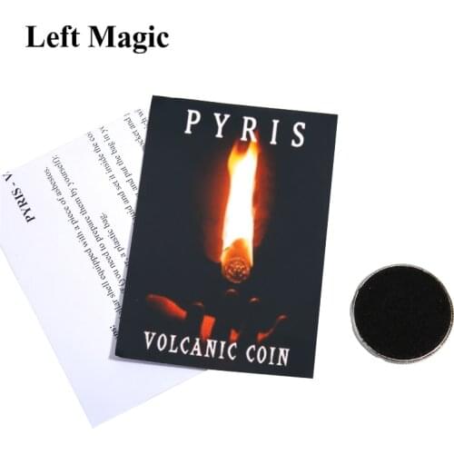 PYRIS By Nicolas Lepage Magic Tricks Fire Coin In The Hand Pyris Volcanic Accessories Close Up Stage Magic Props B1020