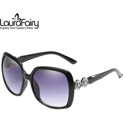 Laura Fairy Fashion Women Sunglasses Diamond Decoration Temple Design Brand Designer Sunglass Women oculos de sol feminino 9586