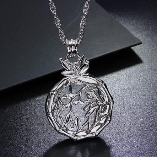 Newly Magnifying glass necklace Jewellers for reading Bamboo leaves Pendant Leaf design womens fashion Magnifier necklace