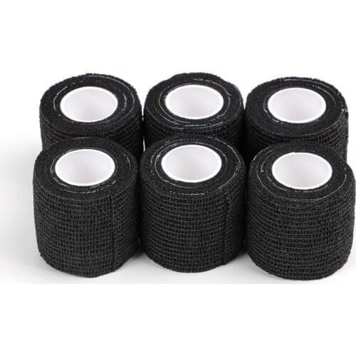 6PCS Disposable Tattoo Grip Cover Wrap Elastic Self Cohesive Bandage Tape C1FF