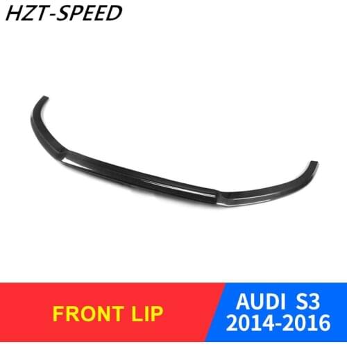 ABS/Carbon Fiber Car Front Lip Splitters Bumper Aprons Body Kit Racing Under Spoiler For AUDI S3 2014-2016