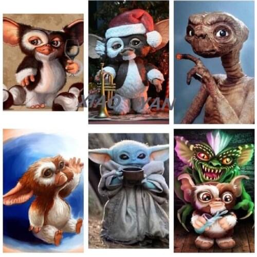 5D DIY Diamond Embroidery Cartoon STRIPE AND GIZMO GREMLINS Diamond Painting Cross Stitch Mosaic Wall Decor Needlework Gift