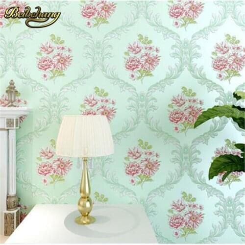 Beibehang papel de parede European pastoral wallpaper living room bedroom TV backdrop non - woven three - dimensional relie