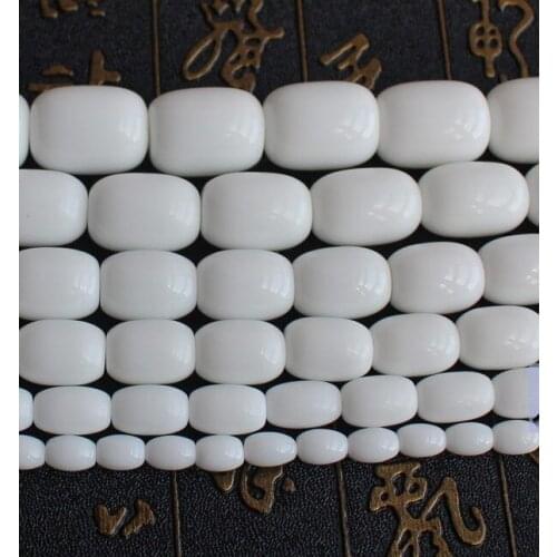 White porcelain Agates Drum shape beads 15inch per strand ,Wholesale For DIY Jewellery Free Shipping