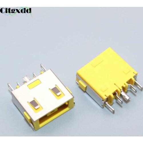 Cltgxdd 1PCS Laptop DC Power Jack Socket Connector For Lenovo G400 G405S G505 G490 G500 G505 Z501 Yellow Square Head