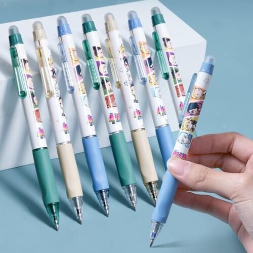 Deli Pens 1pcs Naruto Erasable Pen for School Stationery Kawaii Japanese Stationery Bullet Pen Cute Novelty Kids Prizes for Gift
