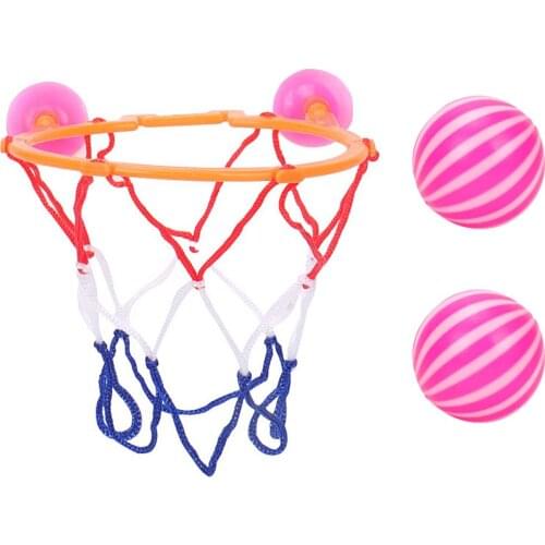 Baby Bath Toy Toddler Mini Sucker Basketball Hoop Interactive Educational Bathtub Shooting Basketball Hoop With 2pcs Ball