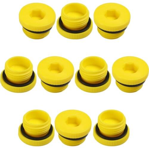 Fielect PVC Yellow Round Plastic Tapered Hole Plugs Caplugs Tubing Plug/end Cap Seal Ring Grommet Gasket Inlet Outlet