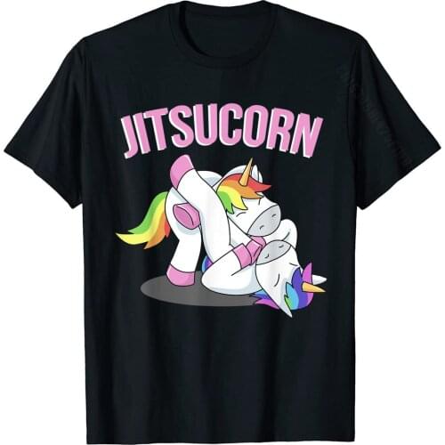 Jiu Jitsu Shirts Unicorn Jitsucorn Kids Brazilian Jujitsu T-Shirt Cotton Male Tops T Shirt Cool T Shirts Group Prevailing