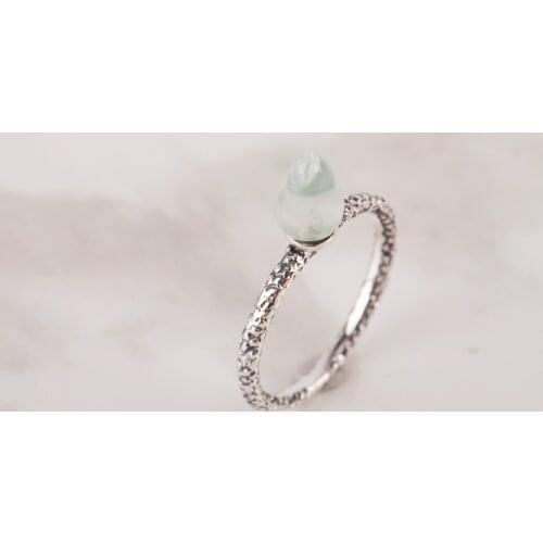 UM US JEWELRY Aquamarine Cubic Zirconia 925 Sterling Silver Women 'S Ring