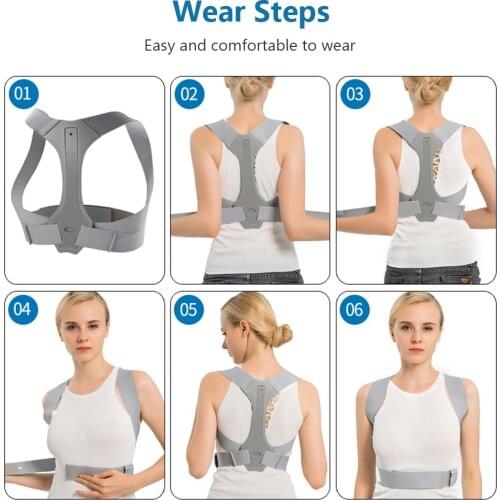 Posture Corrector Adjustable Upper Back Brace Correct Belt Support Straightener Shoulder Back Posture Improvment Pain Relief