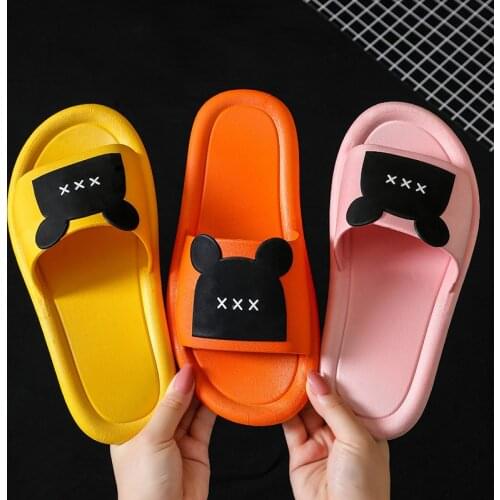 Summer Leisure Net Red Cartoon Pattern Couple Home Shoes EVA Soft Indoor Slippers Womens Bathroom Non-Slip Bath Sandals Men