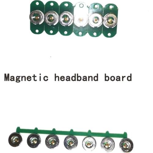 6pcs Round Magnetic Cable female jack Wire bonding type Magnet Connector for Micro USB /Type-C/8 Pin Adapter plug with pcb board