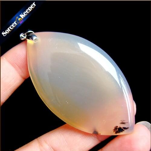 Fashion Women Man Necklace Pendant Big Natural Moss Agates Stone Pendant Slide Healing Crystal Pendants for Jewelry Making HS885