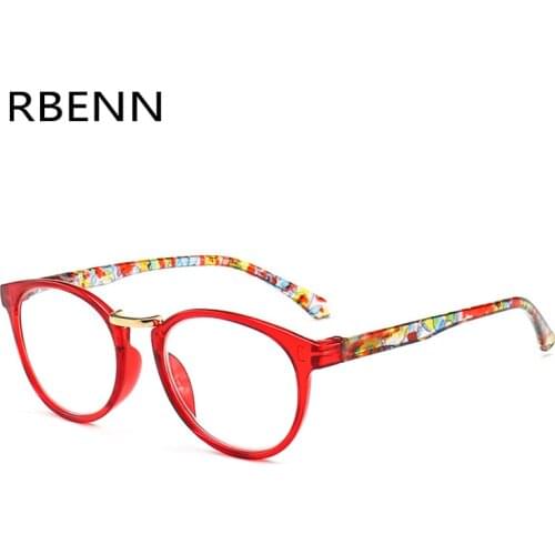 RBENN Fashion Reading Glasses Women Floral Frame Presbyopia Eyewear Ladies Reading Glasses With Diopter 0.75 1.25 1.75 2.75 5.0