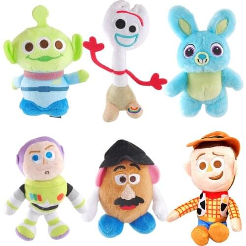 NEW Disney Pixar Toy Story 4 Plush Forky Woody Bunny Alien Buzz Lightyear Potato Head Stuffed Plush Doll Toy For Children Girls