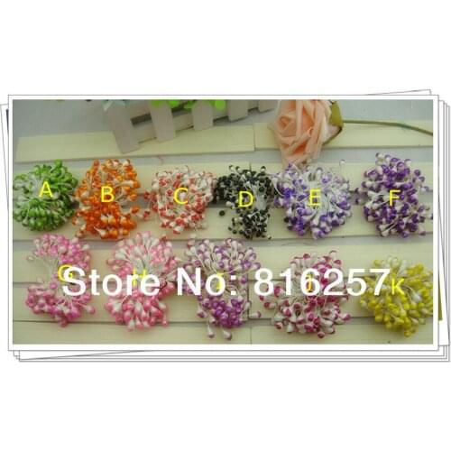 Wholesale 5Mm Pearl Multicolor Double Colors Nylon Stocking Flower Stamen DIY Flowers Stamen Handwork Material 900 Pieces/Lot