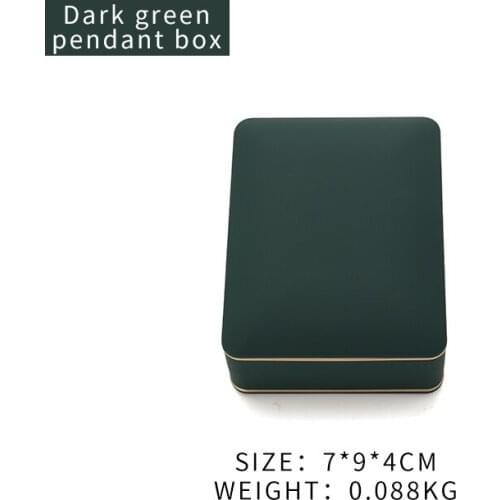Wholesale Dark Green Pendent Jewelry Display Storage Box For Women Earring Wedding Ring Carring Case For Sister Birthday Gifts