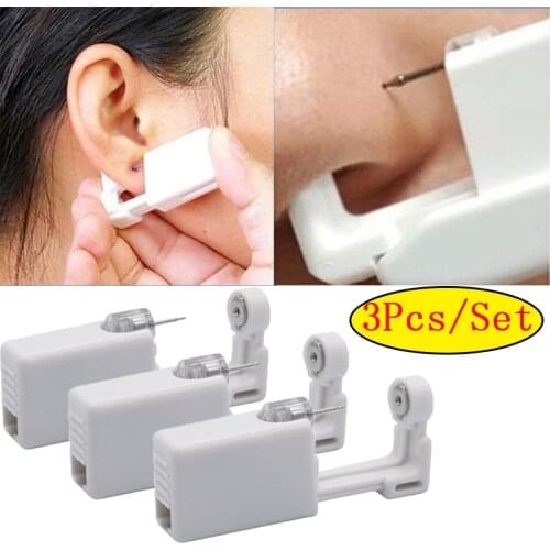 1/3Pcs Ear Piercing Gun Kit Disposable Disinfect Safety Earring Piercer Machine Studs Nose Clip Body Jewelry Piercing Tool Guns