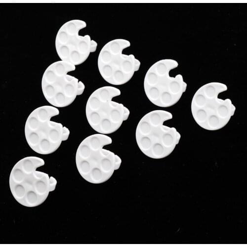 10pcs Plastic Finger Nail Art Palette For Free Hand Ring Palette Nail Tools