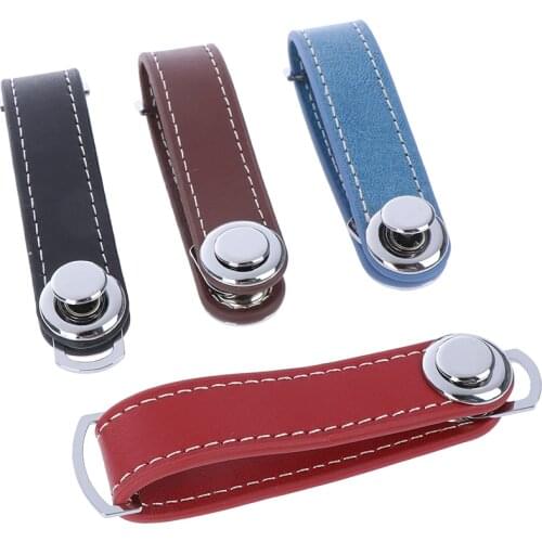 Portable Leather Compact Key Ring Smart Holder Keys Organizer Clip Key Chain Pocket Tool