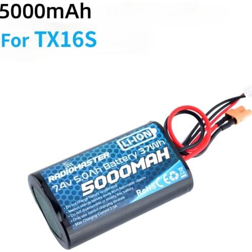 Radiomaster 5000mah 7.4V 2S 37wh Lipo Battery Special For TX16S TX18S RC Transmitter JST-XH And XT30 Plug Toys Parts