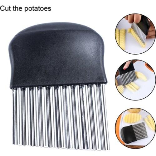 French Fries Cutter Vegetable Potato Chips Making Peeler Wavy Edged Knife Fruit Shredder Slicer Kitchen Tool Accessories Cocina