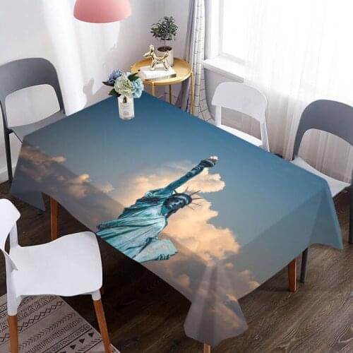 Modern Building New York Tablecloth Party Decoration Picnic Table Rectangular Table Covers Wedding Event Home Dining Table Cloth