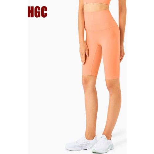 Sports Short Womens Summer 5-point High Waist Squat Proof Naked-feel GYM Joggers Large Size NO Front Seam Bermuda yoga Leggings
