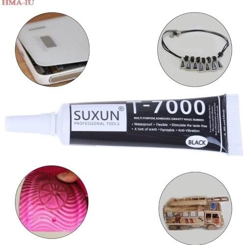 T-7000 Black Body Rubber Super Sealant Mobile Phone Touch Screen Repa Epoxy Resin 1pc T7000 Super Black 15ml Liquid Glue
