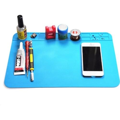 Heat Insulation BGA Soldering Station Working Mat Heat-resistant Silicone Pad Phone Repair Mat Insulator Maintenance Platform